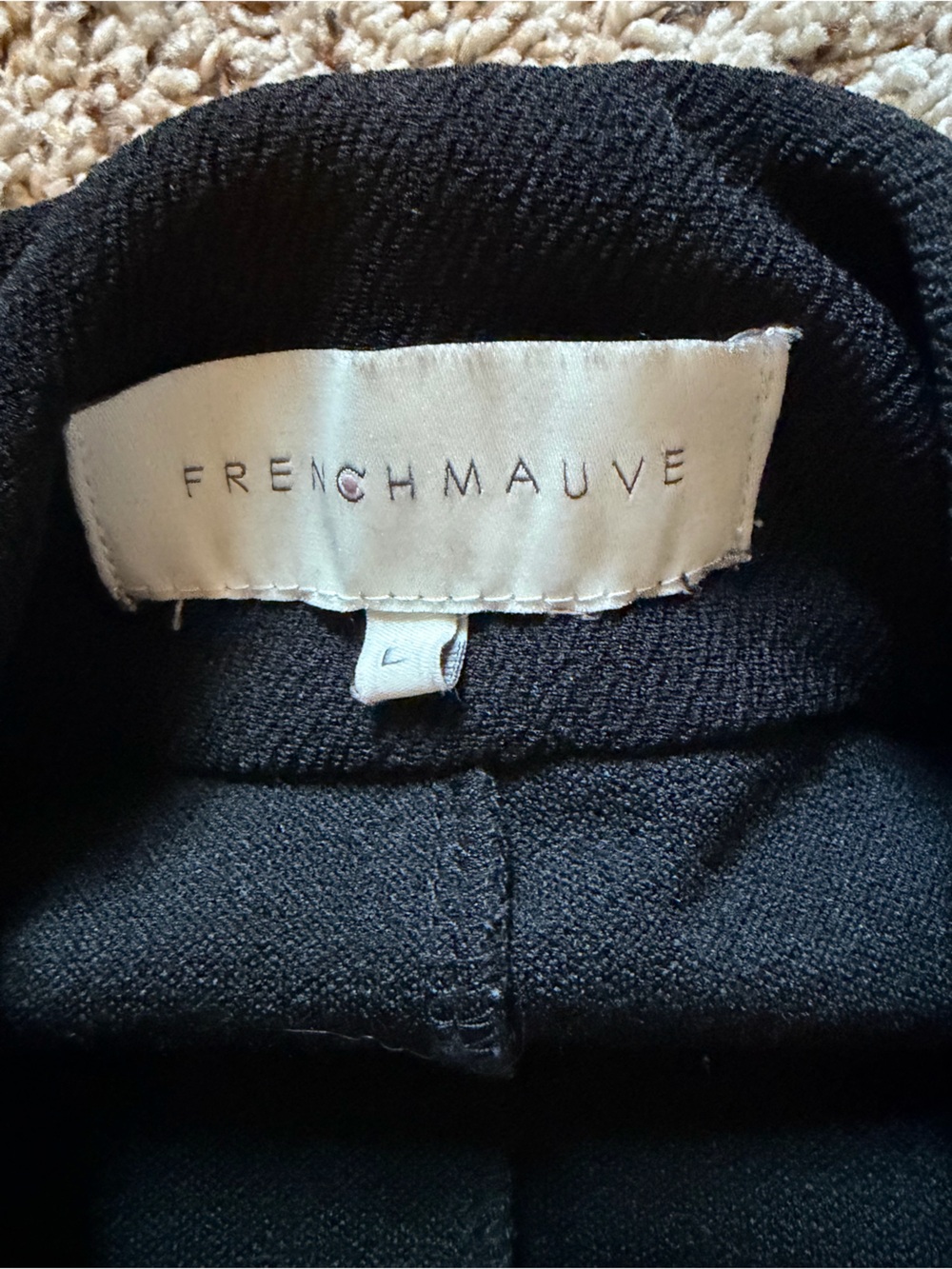 French Mauve Womens Black Open-Front Draped Blazer Jacket - Picture 3 of 3